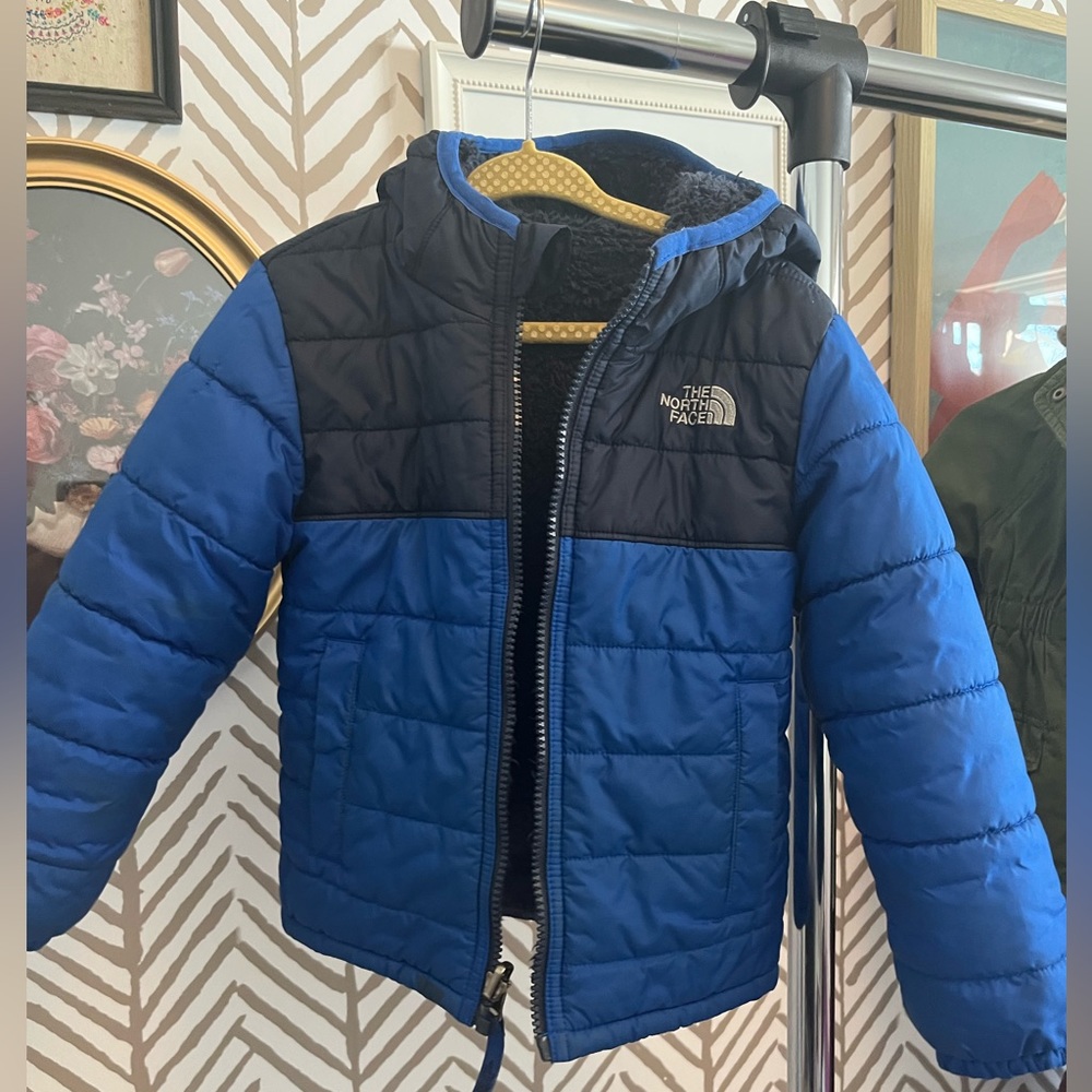 Boys The North Face Reversible Blue Jacket